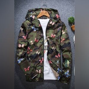 Butterflies 🦋 camo rain jacket 🧥